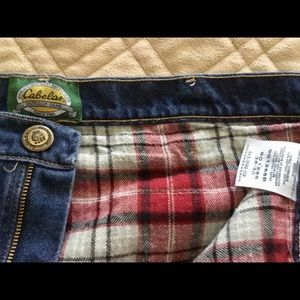 Cabelas flannel lined jeans. Size 38/30.
